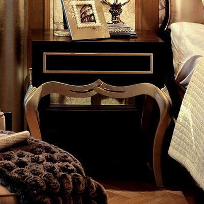 欧式新古典床头柜 后现代床头柜 样板房实木床头柜 卧室角几