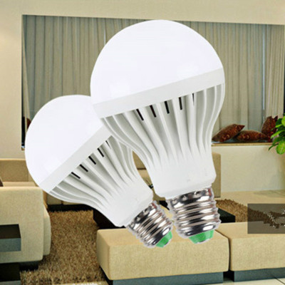 厂家直供特价简约现代LED光源E27灯头塑料球泡家用照明省电灯泡