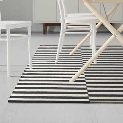 温馨宜家IKEA斯德哥尔摩平织地毯纯羊毛地毯家用装饰客厅大地毯