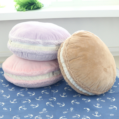 迦喜家纺 流行色原创设计渐变系列 马卡龙抱枕圆饼创意抱枕靠垫