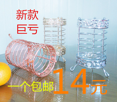 不锈钢筷子筒欧式筷子笼沥水筷子盒筷子架厨房置物架餐具筷笼特价