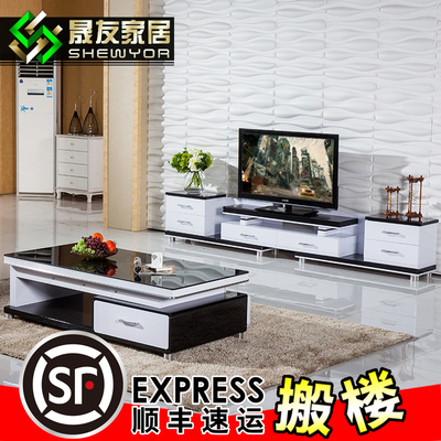 新款电视柜 3米大小户型简约现代可伸缩客厅家具电视柜