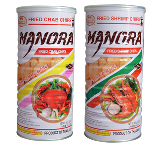 2瓶包邮泰国特产膨化超酥脆食品MANORA玛努拉蟹片马努拉虾片100g