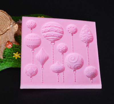 英国KatySue同款DIY翻糖食品级硅胶模具 干佩斯模具 圣诞彩球装饰