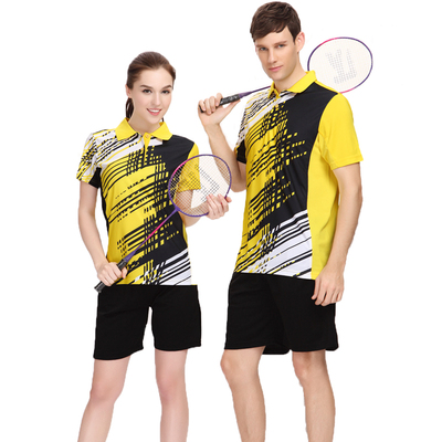 新款正品对克羽毛球服套装男士运动T恤套装夏季女士羽毛球T恤