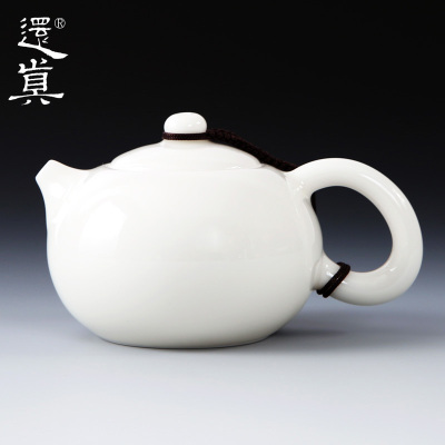 还真品牌德化中国白瓷茶壶西施壶陶瓷功夫茶具猪油建白玉瓷手工壶