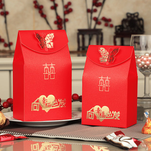 结婚庆用品 创意欧式喜糖盒子袋子婚礼糖果纸盒回礼盒包装盒