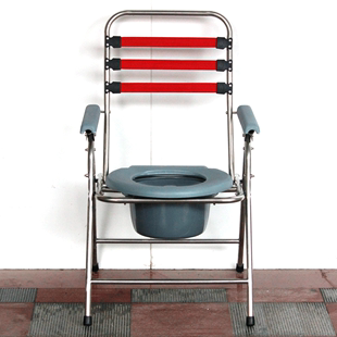 老人不锈钢坐便椅 可折叠便携式坐便器 孕妇马桶椅坐便凳移动马桶