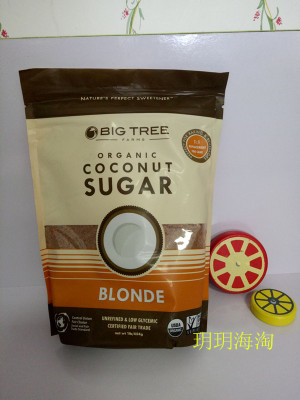 现货！美国Big Tree Farms天然椰糖椰子糖棕榈糖 454 g烘焙&饮料