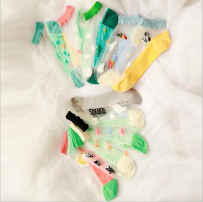 防臭运动透气学生袜子原创系列玻璃丝女袜创意个性袜子卡丝袜爆款