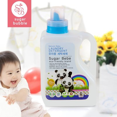 糖泡泡韩国婴儿洗衣液新生儿宝宝衣物尿布专用温和植物提取1500ML