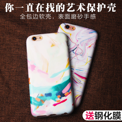 潮牌艺术文艺iPhone6手机壳6S外壳苹果6S保护套6plus软壳防摔4.7