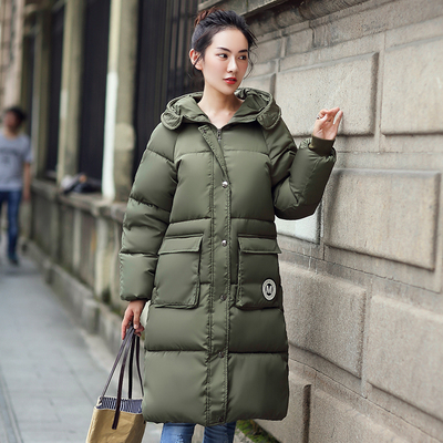 2016新款韩版休闲面包服女冬季外套修身显瘦羽绒棉衣女中长款学生