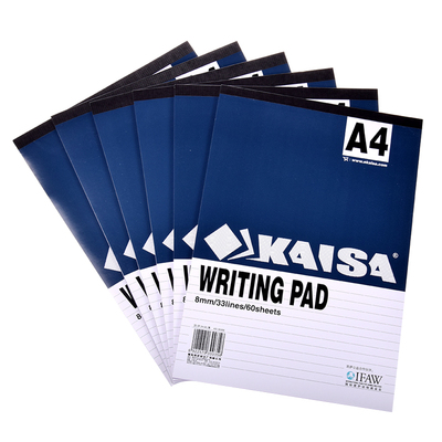 KAISA凯萨60页A4-6本|A5-6本|A6-12本记事本拍纸本笔记本包邮