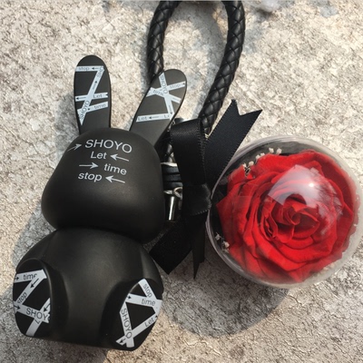 永生花钥匙扣女包包挂件韩国可爱汽车钥匙链创意个性闺蜜生日礼物