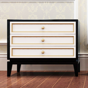 高端定制家具 欧式新古典实木床头柜 美式简约现代床头柜包邮