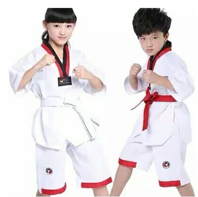 跆拳道服儿童 成人 长袖 男女款跆拳道道服服装 可绣字定制