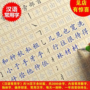 魔幻练字帖字贴成人儿童字帖凹槽钢笔硬笔楷书练字板本汉语常用字