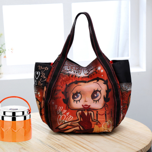 HELLO KITTY系列动漫帆布袋手提饭盒袋便当包袋带饭装午餐小拎包