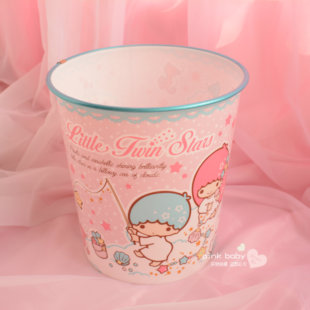 Pink Baby 卡通可爱粉色 双子星小双星家用垃圾桶办公家用卫生筒
