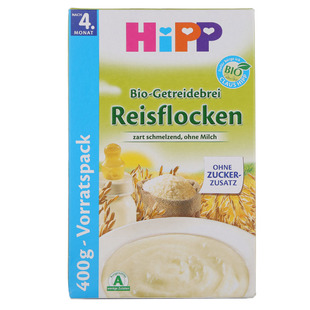 德国喜宝Hipp辅食有机免敏纯大米米粉米糊 400g 4个月+