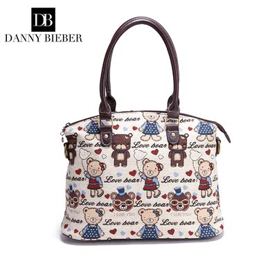 丹尼比伯正品 女包 单肩斜跨包 卡通时尚大包 2016年新款女包包
