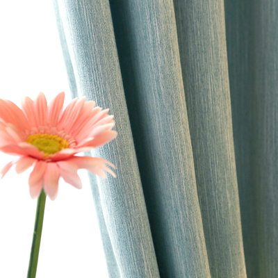 现代北欧简约风加厚纯色全遮光客厅卧室成品定制落地窗帘环保布料