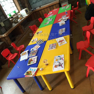 幼儿园塑料桌椅桌子加厚儿童桌子学习桌课桌绘画桌宝宝课桌椅批发