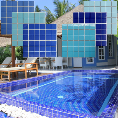 蓝色游泳池陶瓷马赛克瓷砖水池浴池鱼池厨房背景墙卫生间景观池