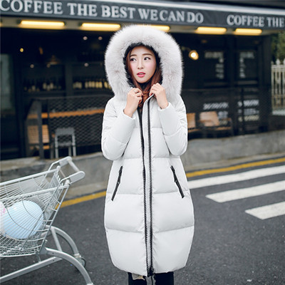 2016新款韩国羽绒服女中长款貉子真毛领修身加厚外套时尚保暖冬装