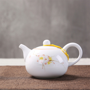 陶瓷手绘茶壶茶具单品功夫茶具养生壶手把壶防烫精品茶具特价包邮