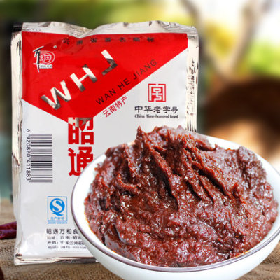 包邮 云南特产 黄豆酱 调味酱料米线帽子 万和昭通酱150gX5袋