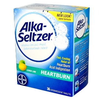 现货！美国 拜耳Alka-Seltzer苏打水弱碱柠檬味缓解胃酸36泡腾片