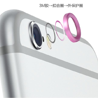 iPhone6镜头保护圈金属 苹果plus按键贴 IP6摄像头金属圈包邮
