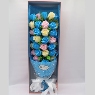 创意实用礼品送女生33朵香皂花束礼盒肥皂花仿真花束生日礼物