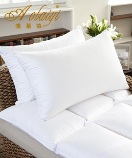 澳莱依五星级酒店专供95%白鹅绒枕头/枕芯白鹅朵绒企业店特价包邮