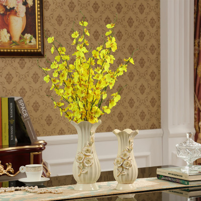 欧式创意大花瓶 奢华陶瓷装饰品 客厅落地电视柜台面摆件结婚礼物