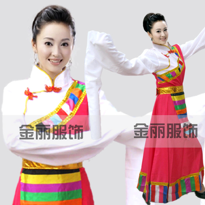 女士单双面长藏袍舞蹈表演服女装/女士精品民族服装/舞台装