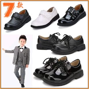 儿童黑色皮鞋男 学生演出休闲单鞋幼儿园宝宝韩版特价时尚小皮鞋
