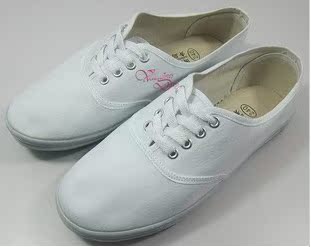 青岛环球春季儿童鞋帆布鞋男女学生童单鞋韩版潮鞋系带纯色白网鞋