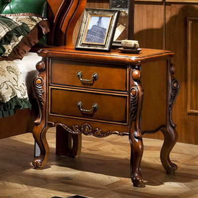 世纪之恋实木家具美式乡村床头柜简约欧式实木床头柜床卧室组合