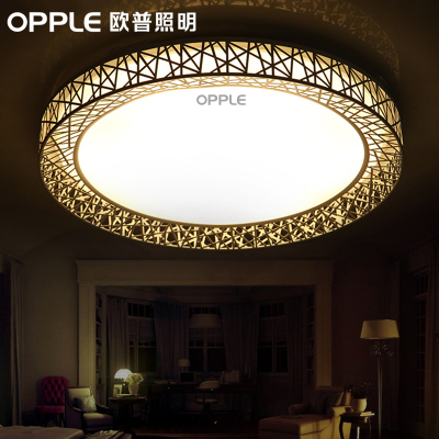 欧普照明LED吸顶灯圆形主卧室客厅灯具大气创意现代简约鸟巢灯饰