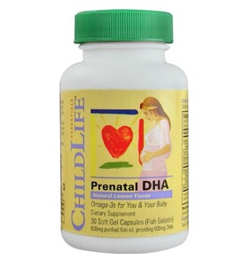 美国童年时光CHILDLIFE孕妇DHA胶囊哺乳专用原装进口30 ea