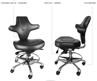 B超室超声医用专用工作诊断椅可调节可升降优质抗菌防水皮质椅子