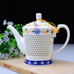 景德镇陶瓷茶壶 大号手工带过滤透明青花瓷功夫茶具茶壶单壶水壶