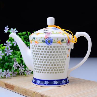 景德镇陶瓷茶壶 大号手工带过滤透明青花瓷功夫茶具茶壶单壶水壶
