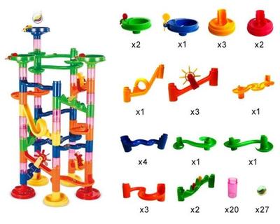 塑料管道积木 拼插玩具儿童智力组装轨道滚珠拼装益智组合迷宫