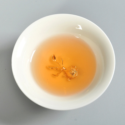 纯银鱼品茗杯镶银茶盏银花个人杯主人杯陶瓷功夫茶具白瓷养生茶杯