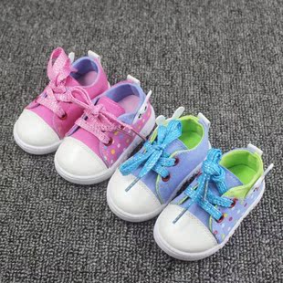 2016秋款女宝宝学步鞋0-1-2岁女童婴儿公主鞋韩版软底运动鞋系带