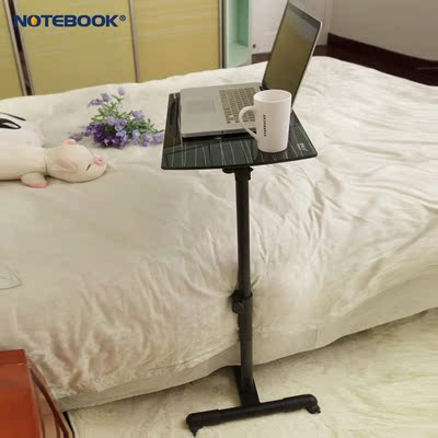 Notebook钢化玻璃笔记本电脑桌 可升降床边床上电脑桌 懒人桌